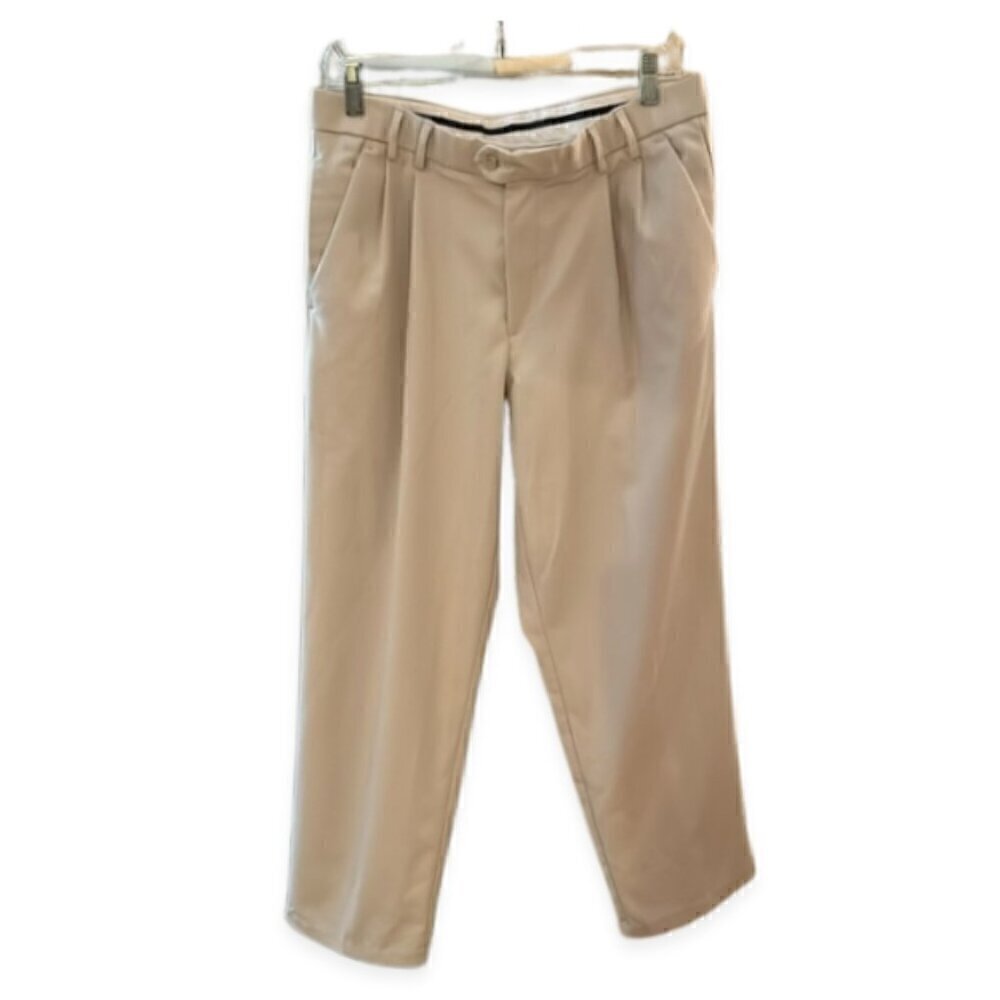 Docker Pleated Pants Button Zipper Pockets Men's 33
